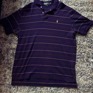 RARE Polo by Ralph Lauren Men's Purple buisness Striped Shirt XL